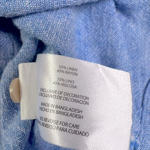 ORVIS WOMENS BUTTON DOWN SHIRT BLUE SIZE M - Picture 4 of 10